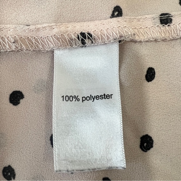 Maurices Womens Pink and Black Polka Dot Sleeveless Blouse Size 3 - Picture 5 of 5